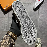 Чоловічі / жіночі кросівки Nike Blazer Mid '77 White Red Sketch, унісекс білі шкіряні кросівки найк блейзер мід, фото 7