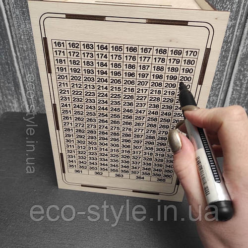 Копилка 365 дней. Копилка богатства., деревянная шкатулка для денег ...