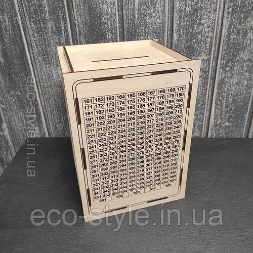 Копилка 365 дней. Копилка богатства., деревянная шкатулка для денег ...