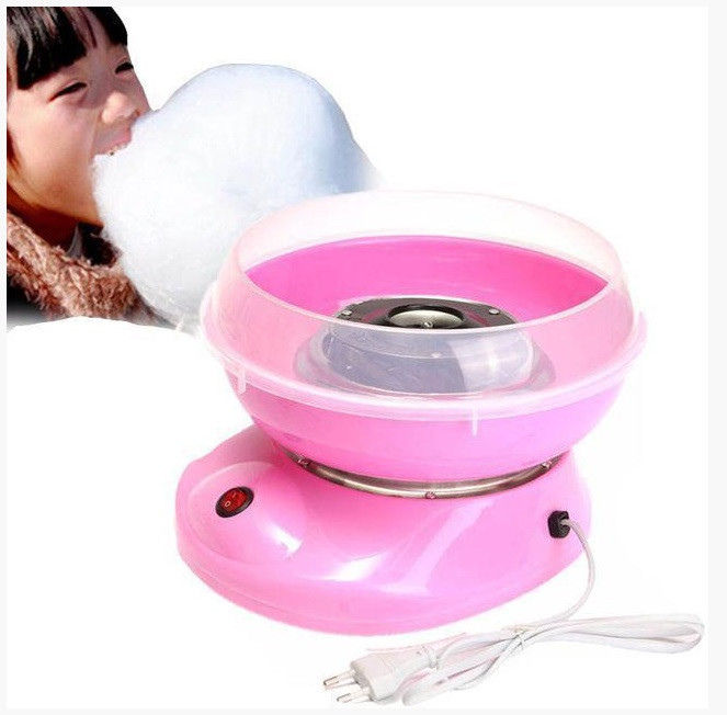 Апарат для солодкої вати Cotton Candy Maker + палички в подарунок Рожевий