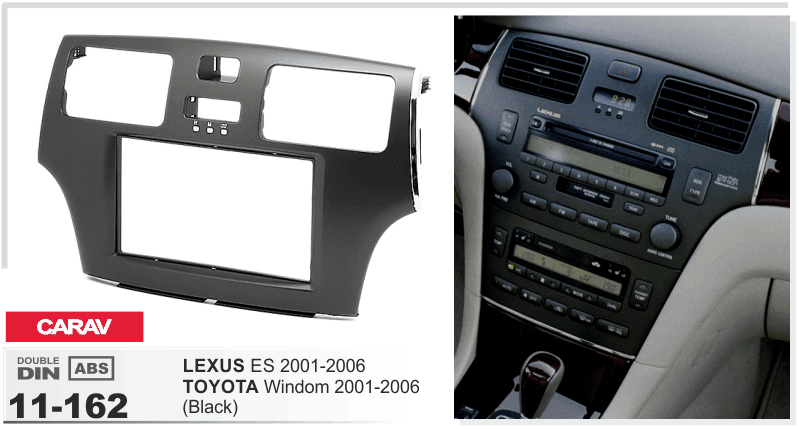 2-DIN переходная рамка TOYOTA Windom 2001-2006 / LEXUS ES 2001-2006 (Black), CARAV 11-162 - фото 1 - id-p250802712