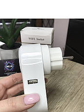 Розумна розетка WIFI socket + USB Розетка з дистанційним управлінням, фото 2