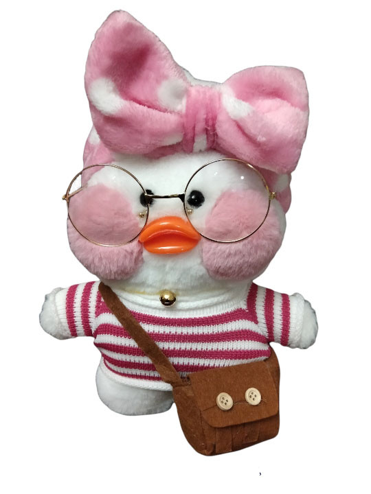 М'яка іграшка Качка Lalafanfan duck одяг аксесуари в асортименті Лалафанфан 30*24*15 см, фото 1