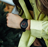 Годинник із каучуковим ремінцем круглий жіночий, Прикольний годинник жіночий, фото 6