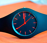 Годинник із каучуковим ремінцем круглий жіночий, Прикольний годинник жіночий, фото 7