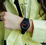 Годинник із каучуковим ремінцем круглий жіночий, Прикольний годинник жіночий, фото 5