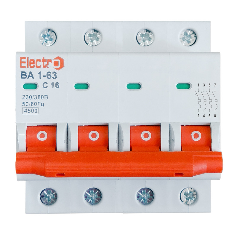 Автоматичний вимикач ВА 1-63 4,5kA 32A 4P С Electro