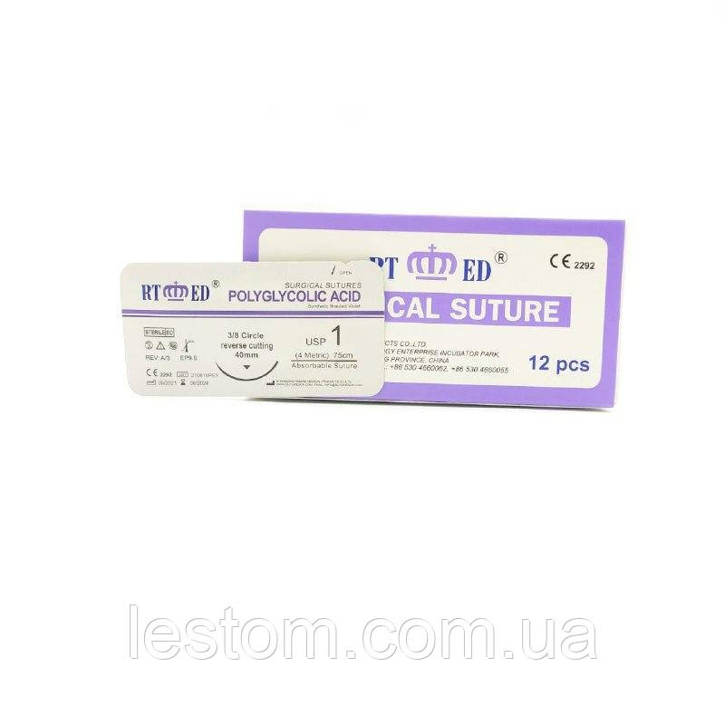 ПГА RT-med USP 1 (EP 4) зі звор. ріж. голкою 40мм 3/8 кола