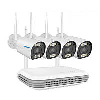 Система видеонаблюдения Smar WN1908F-S6NXK300B H.265, 8 каналов, 4 камеры 3 Мп WiFi. XMEYE