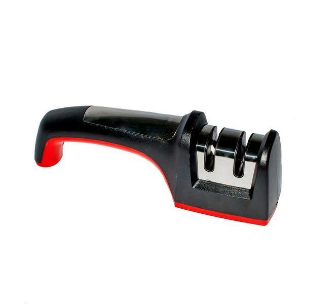 ОПТ Стругачка для ножів настільна металева Sharpener 2 в 1 ножеточка з ручкою, фото 1