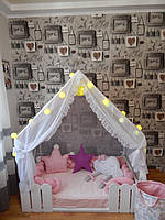 Кроватка-домик "Сказка" для девочки, кровать Монтессори для детей, Maxi