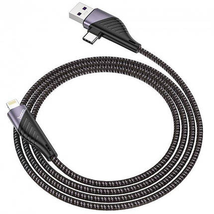 USB кабель HOCO U95 Freeway Lightning to Type-C (3A,20W,1.2M) черный, фото 2