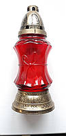 Лампадка в стекле красная 25 см (580-030)