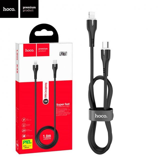 USB кабель Hoco X45 Surplus Type-C to Lightning (1m) черный