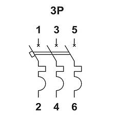 Автоматичний вимикач ВА 1-63 6кА 6A 3P C Electro, фото 3
