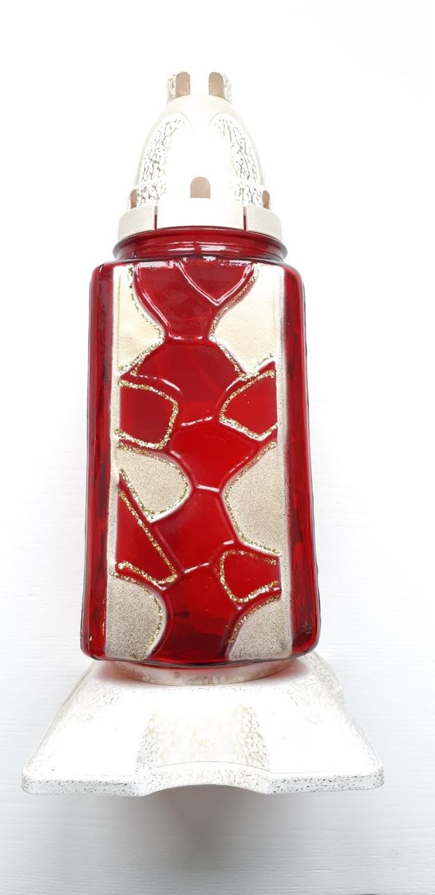 Лампадка в склі червона 29 см (424-030)