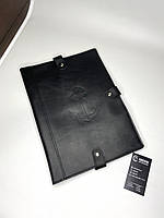 Шкіряна папка для морських документів (папка для документів моряка) чорна