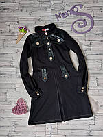 Платье Chia brand черное с кожаными вставками Размер 44 S
