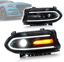 Передні фари Dodge Charger (15-19) тюнінг Led оптика