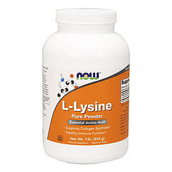 Лізин Now Foods L-Lysine Pure Powder (454 г) нау фудс Без добавок