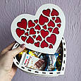 Подарункова коробка Серце. 20 см Бокс для цукерок "Серця", фото 2