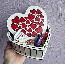 Подарункова коробка Серце. 20 см Бокс для цукерок "Серця"