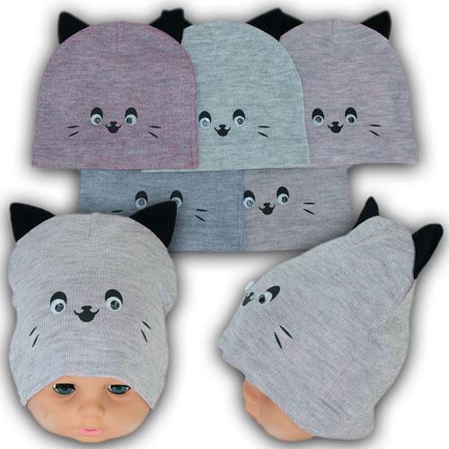 ОПТ В'язані дитячі шапки для дівчаток, р. 42-44 (5 шт./набір), фото 1