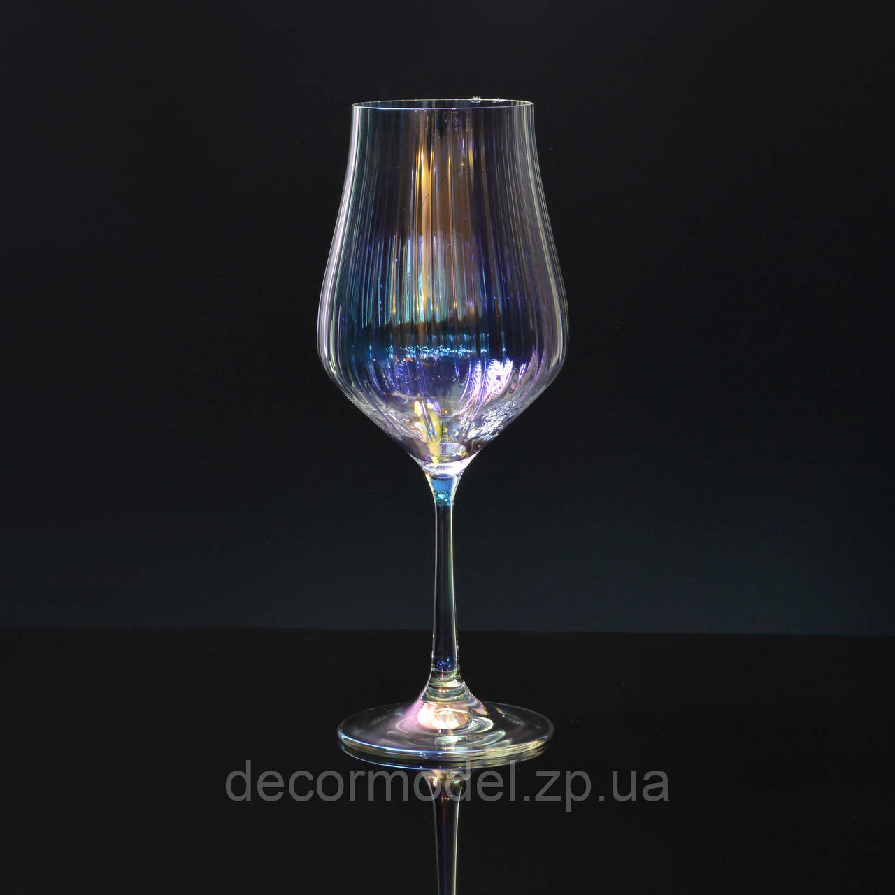 Келих 1 шт для вина Bohemia Tulipa optic 350 мл перламутр