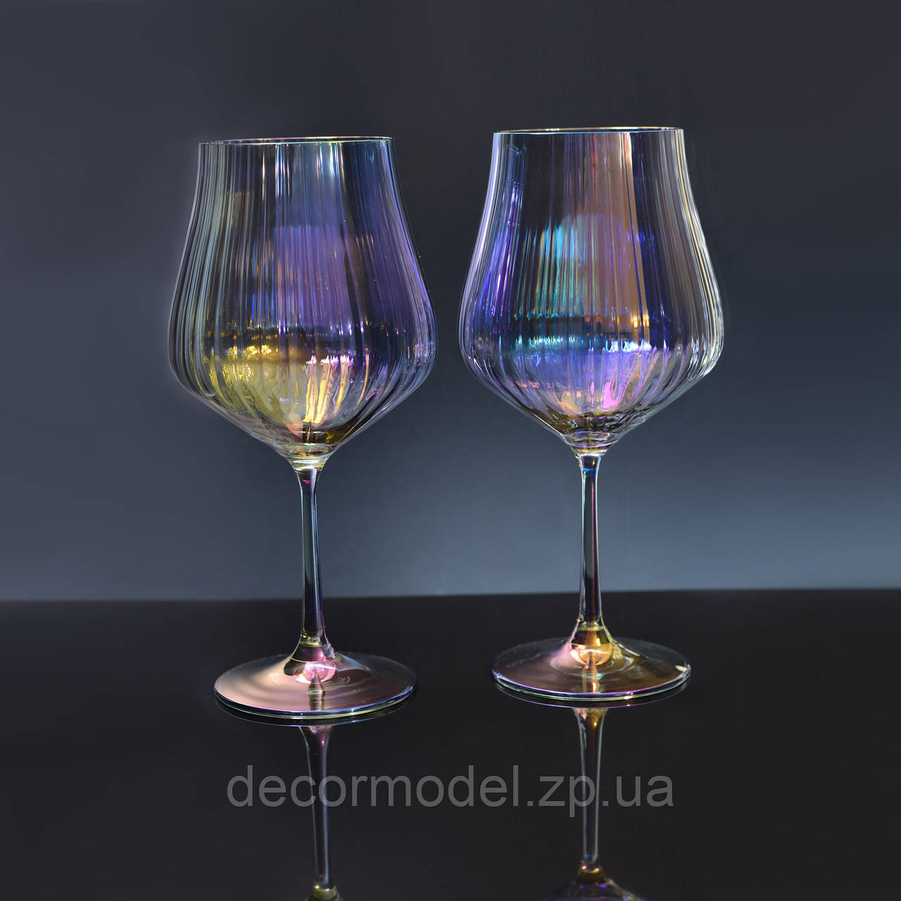 Келих для вина 1 шт Bohemia Tulipa optic 600 мл кольори