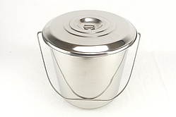 Ведро + крышка из нержавейки пищевой литое на 10 литров / нержавеющее ведро 10 л.