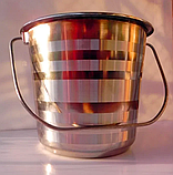 Відро + кришка з нержавіючої сталі харчової лите на 10 літрів / нержавіюче відро 10 л, фото 6