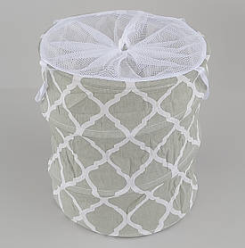 Кошик тканинний сірого кольору для зберігання одягу, іграшок, білизни тощо.