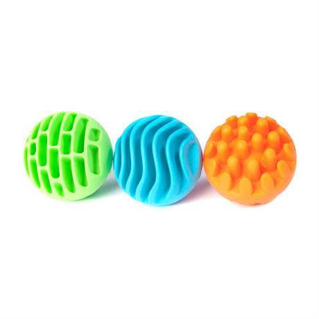 Прорізувач-брязкальце Fat Brain Toys Sensory Rollers Сенсорні кулі 3 шт. (F161ML), фото 1