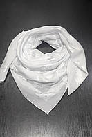 Хустка палантин шарф жіноча біла, Хустка на голову в храм Святкова хустка 90/90