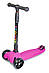 Самокат дитячий складаний SMART рожевий, світні колеса, фото 3