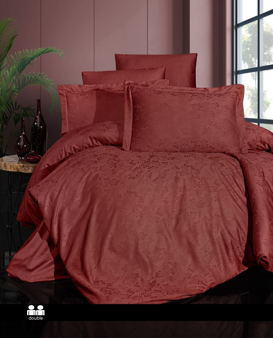 Постільна білизна First Choice Jacquard Satin Dark Eeries - Wella Cinnamon