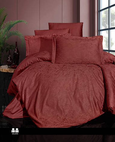 Постільна білизна First Choice Jacquard Satin Dark Eeries - Wella Cinnamon, фото 1