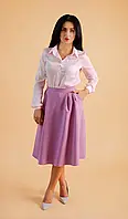 Женская юбка меди с карманами 44, Розовый