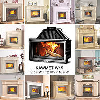 Топка з порталом в інтер'єрі KAWMET W15 (12 kW)