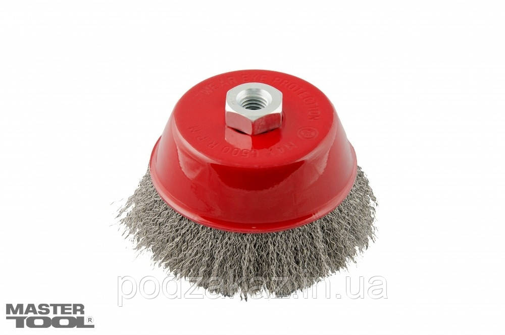 Щітка торцева 85 мм із рифленого дроту для КШМ Master Tool 19-7208 HLZ, фото 1