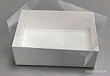 Подарункова коробка з прозорою кришкою 250*160*95 біла, фото 4