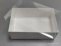 Подарочная коробка с прозрачной крышкой 250*160*95 белая