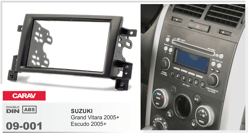 2-DIN переходная рамка SUZUKI Grand Vitara, Escudo 2005+, CARAV 09-001 - фото 1 - id-p250855102