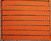 Резинка обувная текстильная цв.оранжевый с бежевым