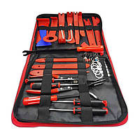 Набір інструментів для демонтажу деталей салону автомобіля, обшивки, облицювання, кліпс DUOYI DY38 + подарунок!