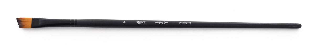 Художній пензель, синтетика "Santi Highly Pro", довга ручка, кутова, №6