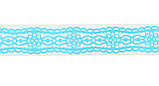 Стрічка фігурна самоклеюча паперова, "Мереживо", блакитна, 1.5 м, фото 2