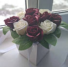 Декоративне мило Квіти Ручної Роботи Троянди на Підставці, фото 7