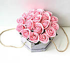 Декоративне мило Квіти Ручної Роботи Троянди на Підставці, фото 9