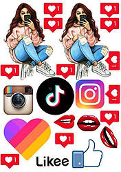 Вафельна картинка "Инстаграмм" - 23